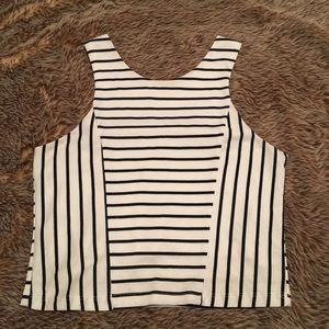 Flattering Striped Cropped Tank